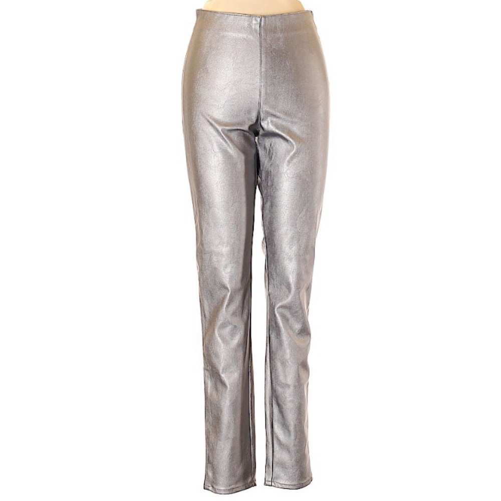 Liquid Leather Metallic Treggings Silver Divided - Picture 7 of 7